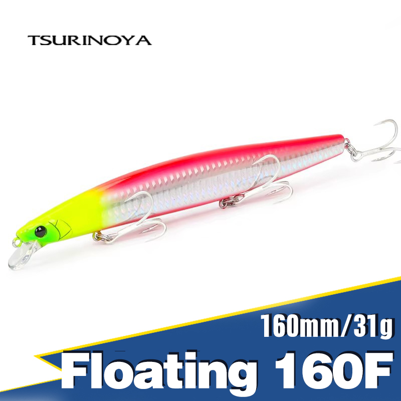 TSURINOYA 160F Nổi Minnow Mồi  - đánh giá và giá Fishing Lure Topwater