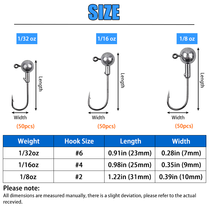 50PCS Jig Head Hook 1g 2g 3.5g - đánh giá và giá Fishing Lure Accessories